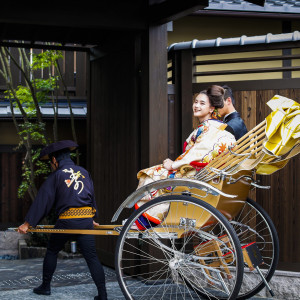 人力車で二人をおもてなし|京都祝言 SHU:GENの写真(2013203)