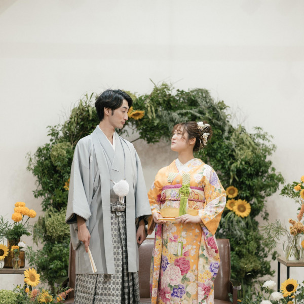 お花で夏らしく。