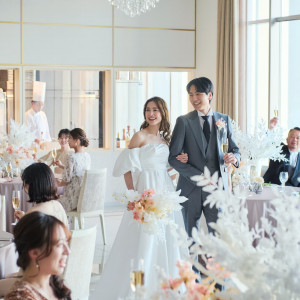 ホワイト×ゴールドで大人かわいいパーティー会場|アヴァンセ リアン 大阪の写真(41284861)