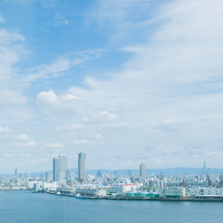 テラスガーデンからの景色♪大阪が一望できる絶景スポットです！