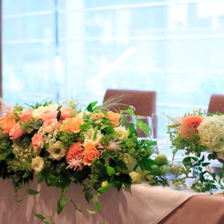 専属のフローリストとのお打合せを必ず行いイメージに沿った装花をご提案しております|ラ・ロシェル山王の写真(1837507)