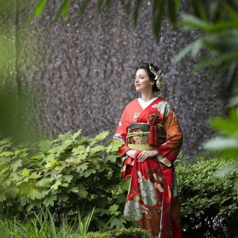 緑溢れる大阪城公園で和装の前撮りもおススメ！
