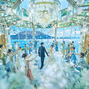 オーシャンビュー＆全天候型アトリウムで挙式後のひと時を過ごせる|THE GRAND HOUSE（グランドハウス）の写真(48162868)