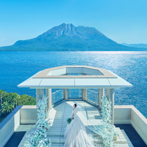 海と桜島を貸切にした絶景リゾートがふたりの門出を祝福|THE GRAND HOUSE（グランドハウス）の写真(51151624)