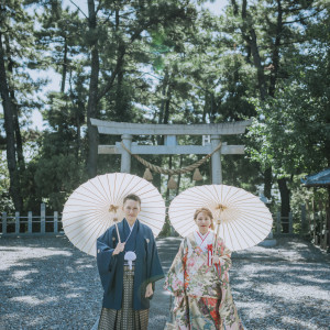 《先輩カップルフォト》和装でのロケーション撮影|三河湾リゾートリンクス迎賓館の写真(36858542)