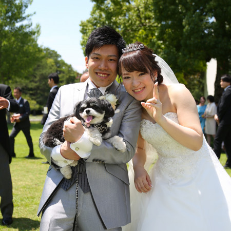 ワンちゃんと一緒に