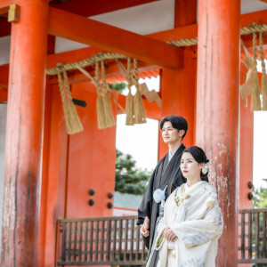 凛とした花嫁姿。|平安神宮会館の写真(37311124)