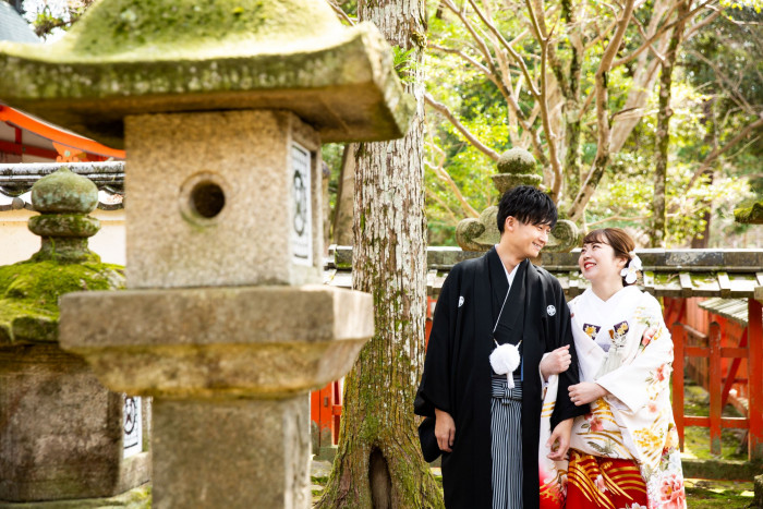奈良での前撮りも提携店で可能◎大阪での結婚式。奈良京都での和装前撮り撮影は人気です！