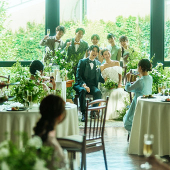 おふたりとゲストだけの空間なので、リラックスして1日を過ごせる