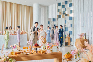 会話が弾むデザートブッフェ|ノートルダム大阪ONE/FIVESTAR WEDDINGの写真(44589053)