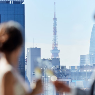 東京の景観を眺めながら乾杯！