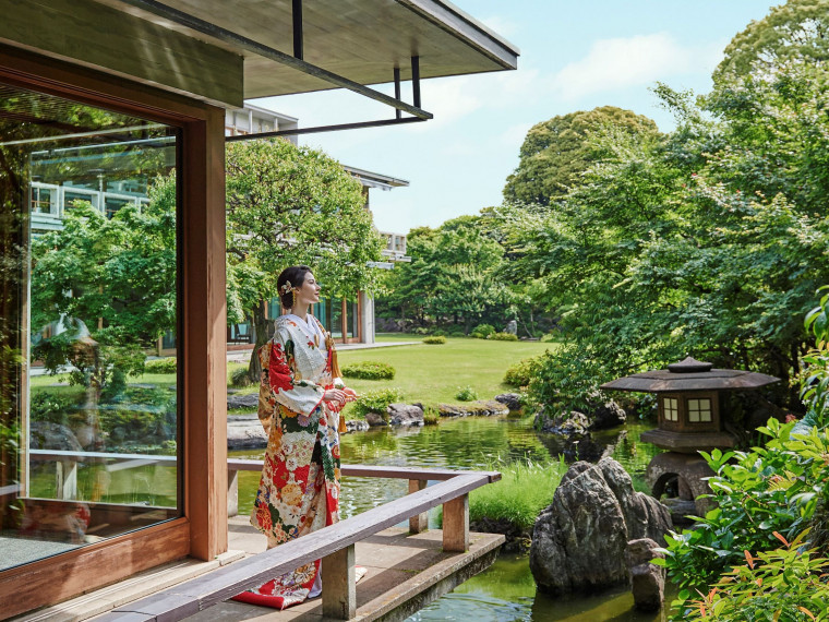 庭園の一角には日本庭園を象徴する趣あるロケーションが