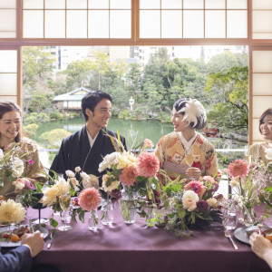 【お得な少人数婚プランあり】日本庭園を背に美食でおもてなしを