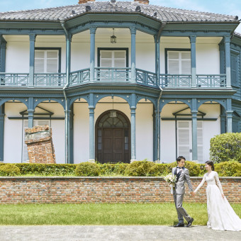 洋館はお気に入りのウェディングドレスと相性抜群。