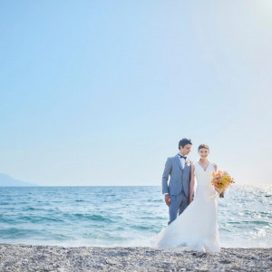 目の前は海!*海見え*チャペル体験&カップル撮影《1万ギフト♪》