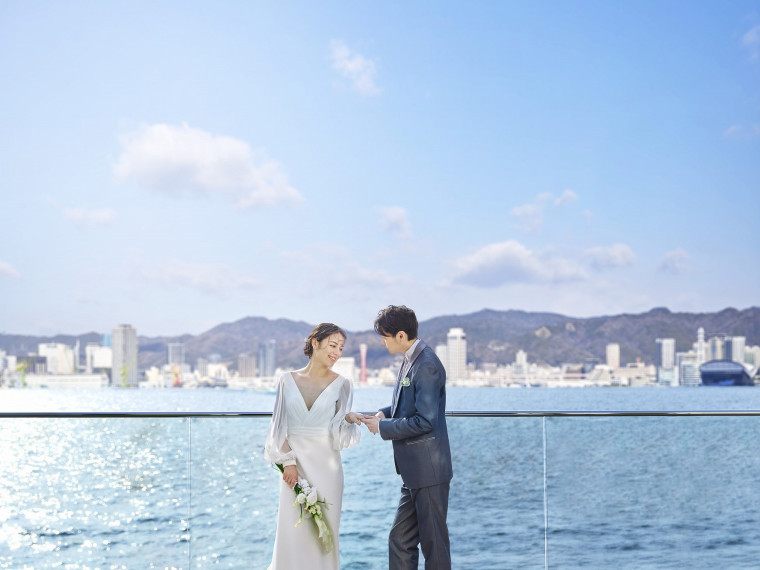 神戸湾の絶景が目の前に広がる
