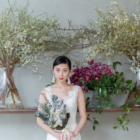 パーティールームの花々