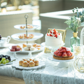 ガーデンでのデザートビュッフェも叶う