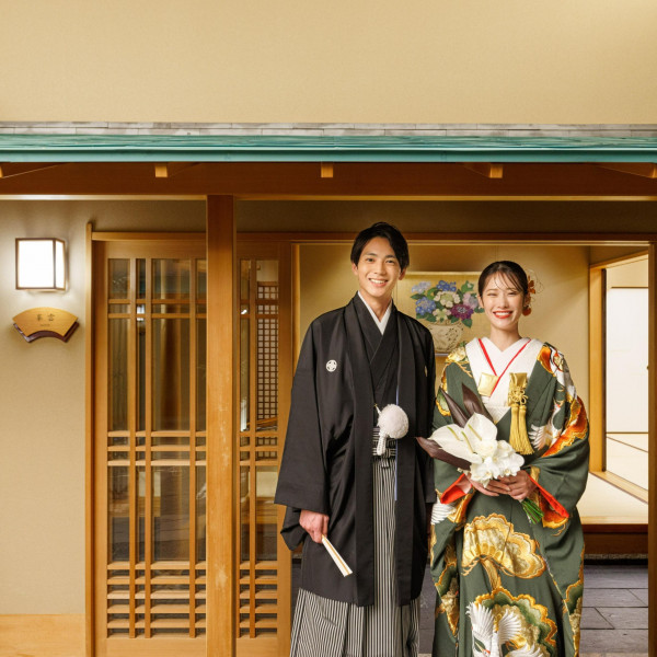 和装での静かで厳かな雰囲気の前撮り