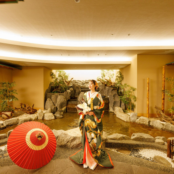 和装での前撮りも館内にフォトスポットをたくさんご用意しています。