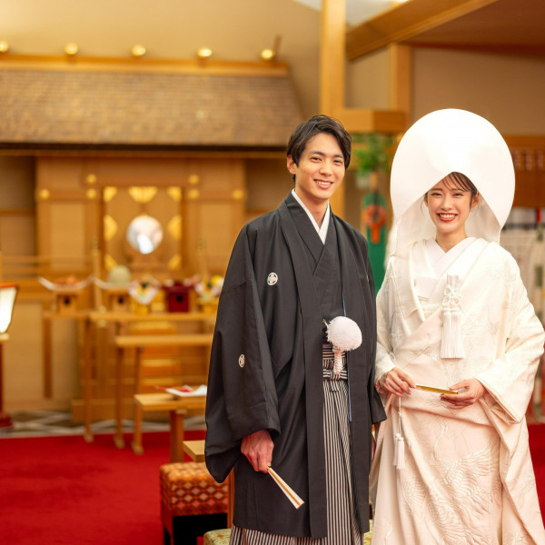 和婚も人気◎神前式場「常磐殿」で伝統と格式あふれる厳かなひとときを。もちろんチャペルもご用意♪