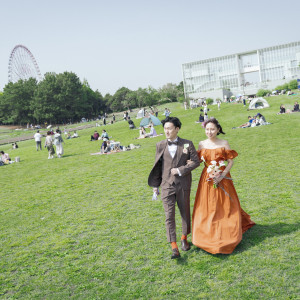 広々とした葛西臨海公園で思い出のお写真を|葛西臨海公園ウエディング Denim-デニム-の写真(55543070)