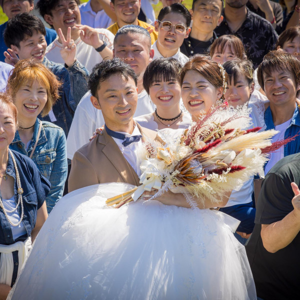 100名を越える人数でも全員で集合写真を撮影できます！