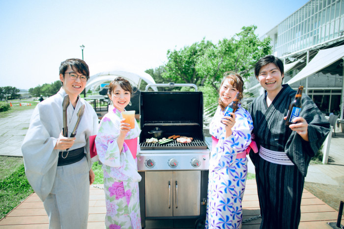 ドレスコードを浴衣にBBQ Wedding!
