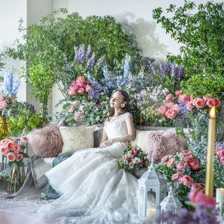 flower◆高砂ソファーでゲストより近くに感じる空間に|アールベルアンジェ四日市の写真(10529261)