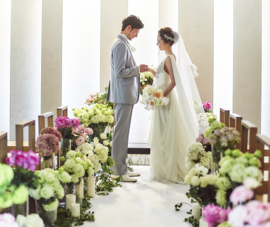 温まるセレモニースペース。お二人だけの結婚式を演出致します。