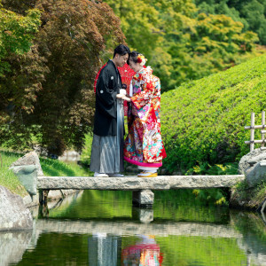 緑の中の和装|Wグランラセーレ岡山の写真(5940725)