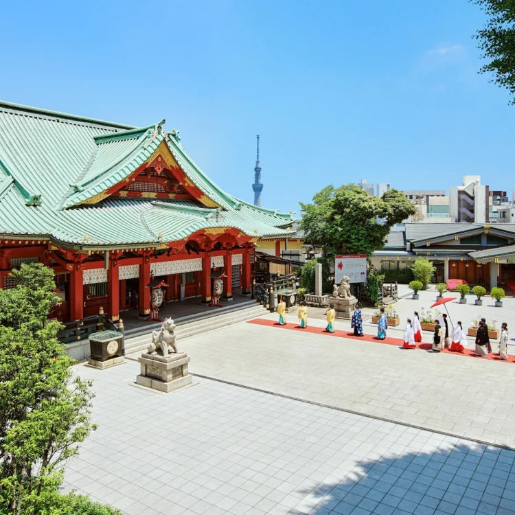 朱塗りの華やかな神社です 口コミ 評判 神田明神 明神会館 ウエディングパーク