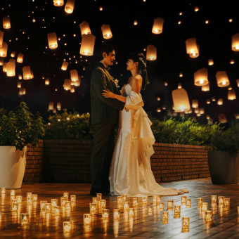 ナイトガーデンやナイトチャペルは、幻想的で美しい印象に。ロマンチックな雰囲気も素敵です