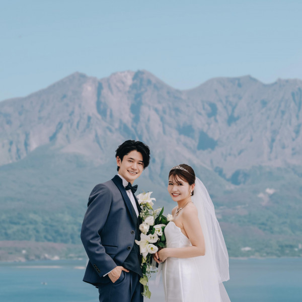 桜島の絶景が臨めるスポットでの撮影も可能です！