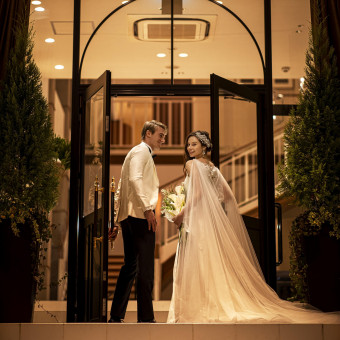 当館では午後挙式が人気☆貸切邸宅だからこそ叶うナイトシーン迄楽しめる贅沢なウエディング