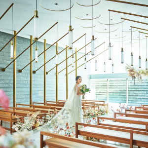花嫁の清らかさと透明感を引き出す空間|OITA MONOLITH（大分モノリス）の写真(55455251)