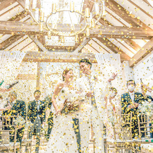 コンフェッティシャワーが叶う数少ない結婚式場|THE TRES TOKONAME（ザ・トレス 常滑）の写真(15836501)