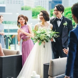 プライベートテラスで過ごす贅沢なウェルカムタイム|SUD RESTAURANT TERAKOYA/テイクアンドギヴ・ニーズウェディングの写真(11951841)