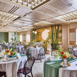 【棗／最大74名まで】しなやかな竹装飾と壁紙には和紙を使用した温かみのある『和モダン空間』|乃木神社・乃木會館の写真(56172453)