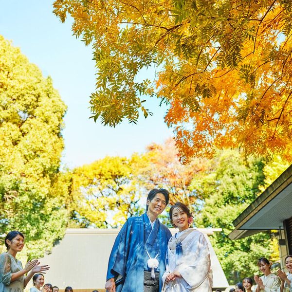 和装とも相性の良い乃木神社の紅葉は人気のフォトスポットに