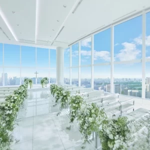 レストランでありながら地上215mの絶景の本格チャペルで挙式が可能|Fish Bank TOKYO（フィッシュバンクトーキョー）の写真(38084378)