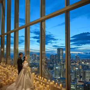 夜景を望む記憶に残る結婚式を叶えて|ホテルモントレ ラ・スール大阪の写真(55634449)