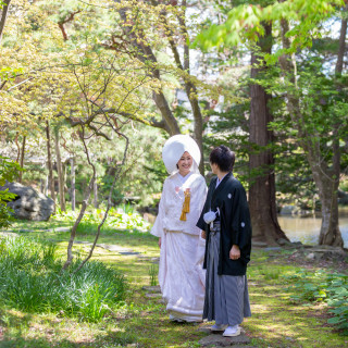 美しい自然とおふたりの美しい姿が重なり、最高の思い出に。