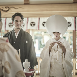 古くより日本人が大切にしてきた家族と家族の結びつく本物の神前式を|高宮庭園茶寮の写真(38513404)