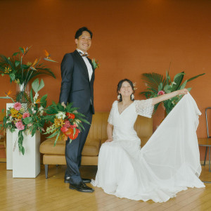 自然光に包まれた爽やかなロケーション撮影。|3＋3CAFE（サンタスサンカフェ）の写真(56006753)