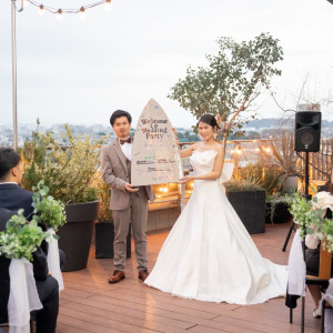 天空のカフェウエディング|3＋3CAFE（サンタスサンカフェ）の写真(49820315)