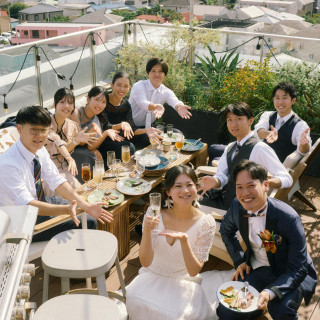 テラスでのBBQタイムは自由に楽しめるゲスト満足度の高いイベント！