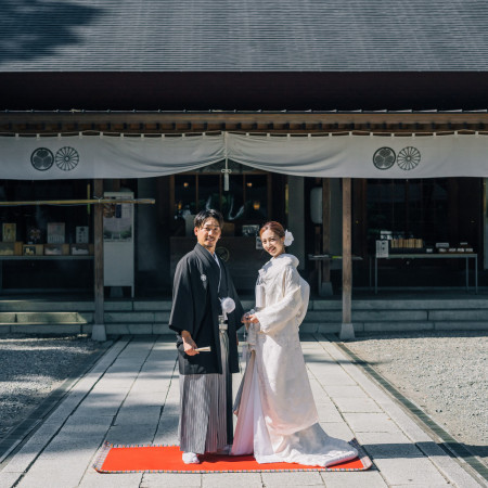 常磐神社といえば葵の御紋。常磐神社でのフォト撮影