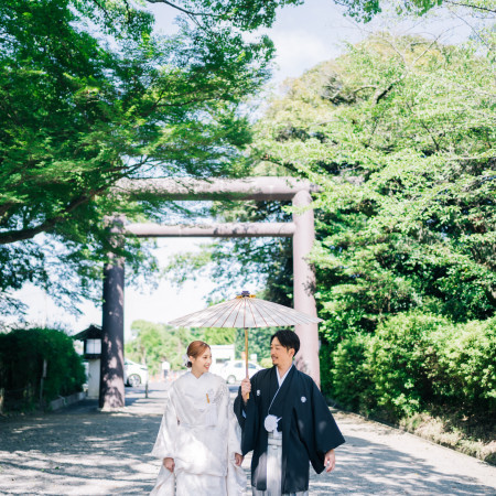 ときわ邸M-GARDENから歩いて常磐神社へ