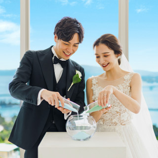 挙式中には、ひといろの教会オリジナルの「ひといろのセレモニー」のご案内をいたします♪